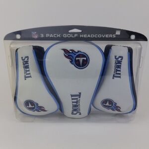 NFL 3 Pack Gold Headcovers Tennessee Titans NIB Vintage early 2000's